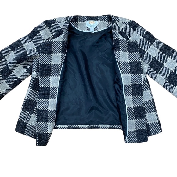 Talbots Skirt 2 Piece Suit Set Wool Blend Plaid Lined Blazer Sz 8 / Skirt Sz 10 - Picture 12 of 17